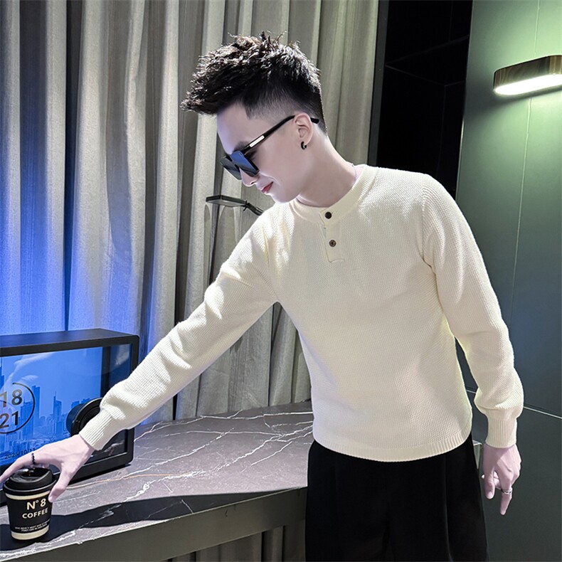 秋冬新款毛衣男套头亨利领针织衫A368-M815-P68,男装针织衫/毛衣,电商A368
