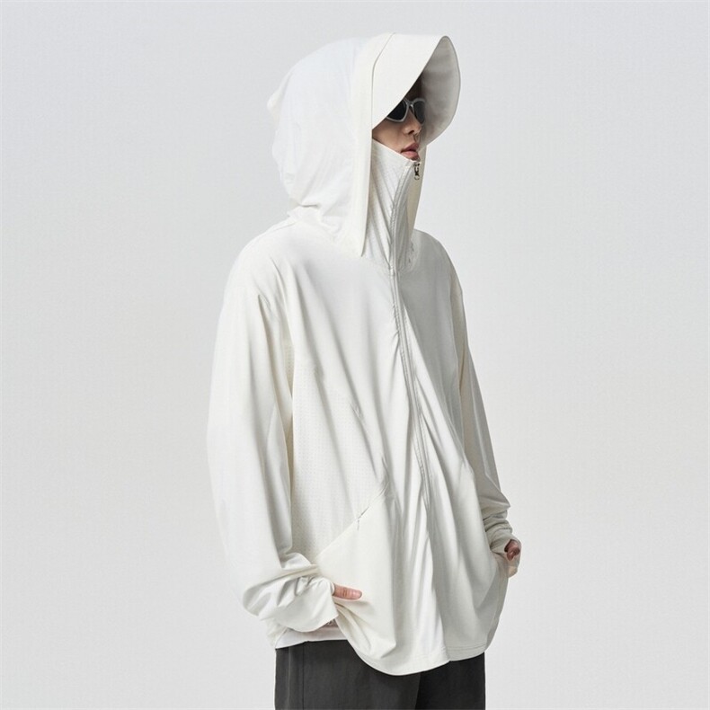 UPF50+防晒衣夏宽松大帽檐防晒服凉感冰丝外套A406F6070特P55，男装防晒衣，星座309（原A406）