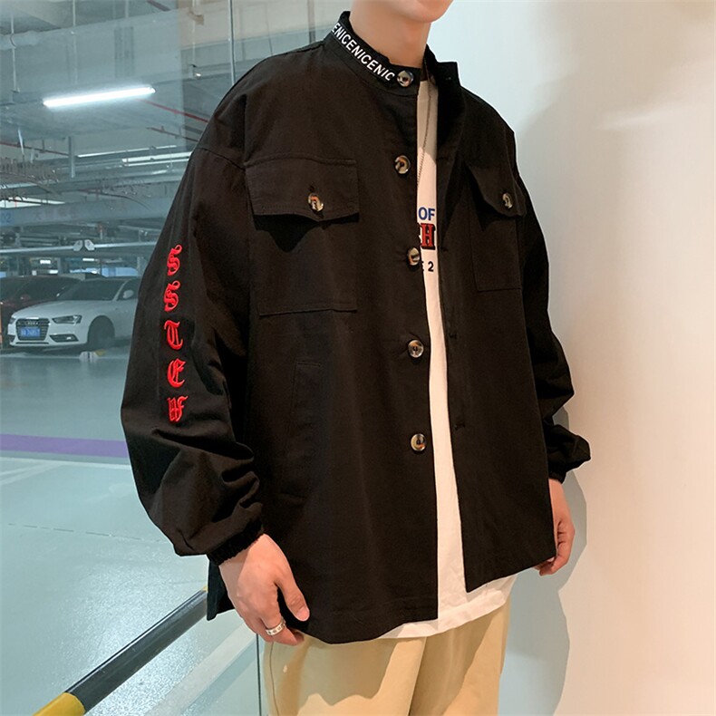 714-1-S601男港风春秋新款时尚休闲情侣夹克精品B2图片