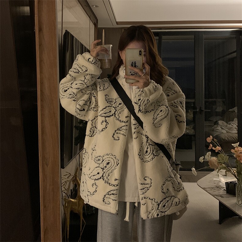 潮冬季新款羊羔毛外套中长款羊羔绒棉服女外套情侣款C554-P120,男装棉衣,星座911-2(原星座613-2）