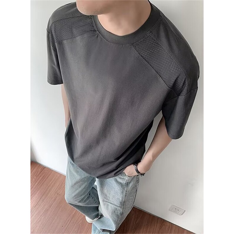 网眼冰丝速干短袖男款夏季无品牌原宿百搭潮流时尚慵懒TB144,男装T恤,星座1116A（原606A-3）