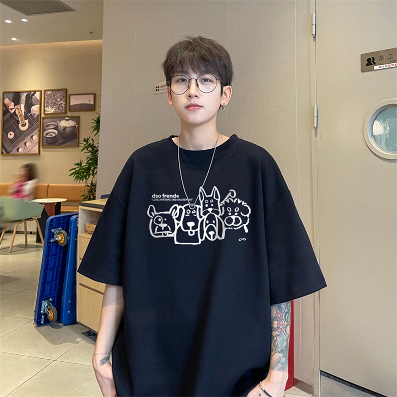 量大优供视频230g重磅纯棉短袖T恤男NT232-特P19控38,男装T恤,电商B367