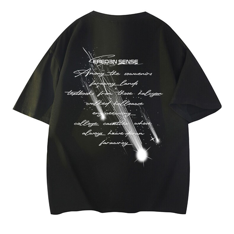 可设48小时发货支持抖音得物来样二开230克重磅美式短袖t恤MT333，男装T恤，电商A486