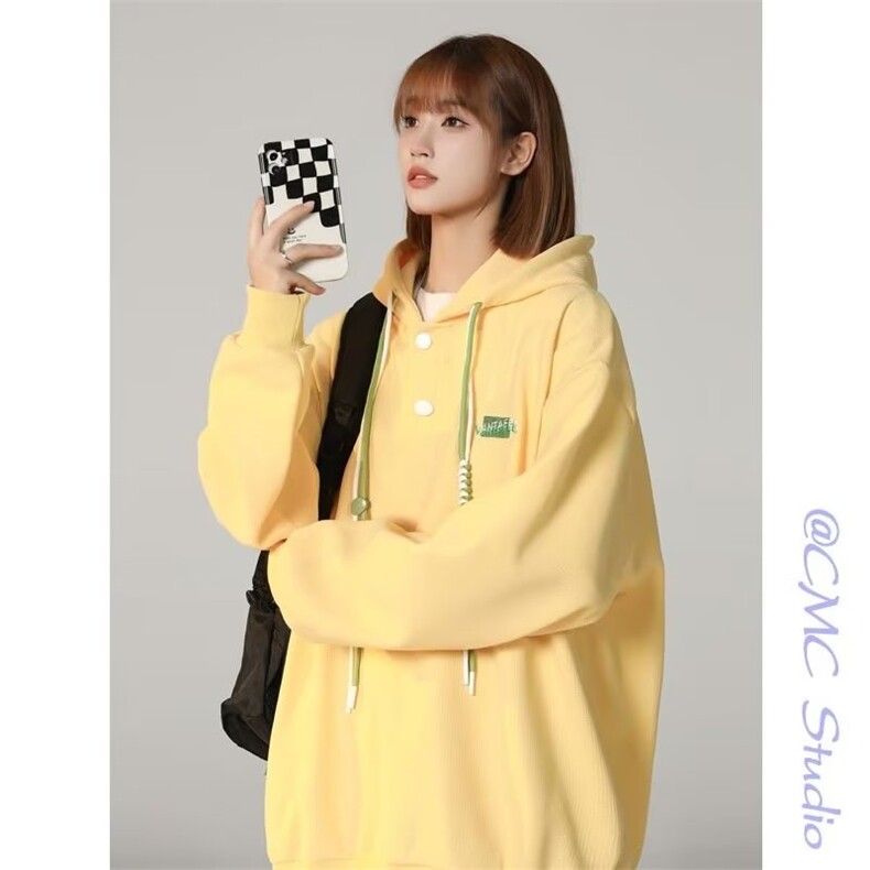连帽卫衣女春秋薄款hiphop潮牌上衣2024欧货宽松慵,男装卫衣,星座218-1（原230）