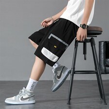 3夏季短裤男五分裤工装口袋男潮流短裤A210-K905-P35，男装牛仔裤，星座210-3