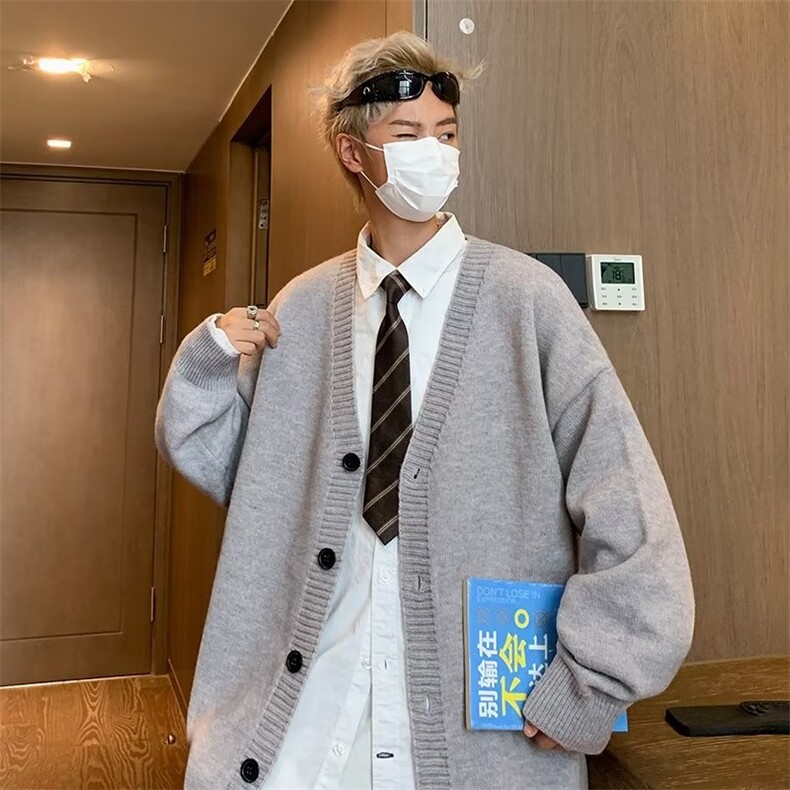 美式毛衣男慵懒风休闲针织衫 MA336 P75图片