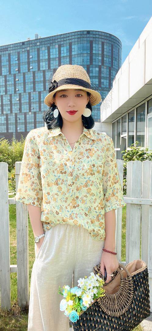 纯苎连衣裙小衫裤子裙子衬衣 时尚风 风淑女风休闲风，女装连衣裙，川哲