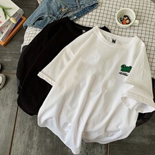7个高点击中性风学生短袖t恤男刺绣纯棉宽松416B-1-DT237-P25，男装T恤，星座416B-1