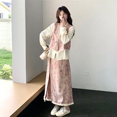 2026春款现货2C068-3580P205K328（蝴蝶提花风三件套），女装套装/套裙，2C068