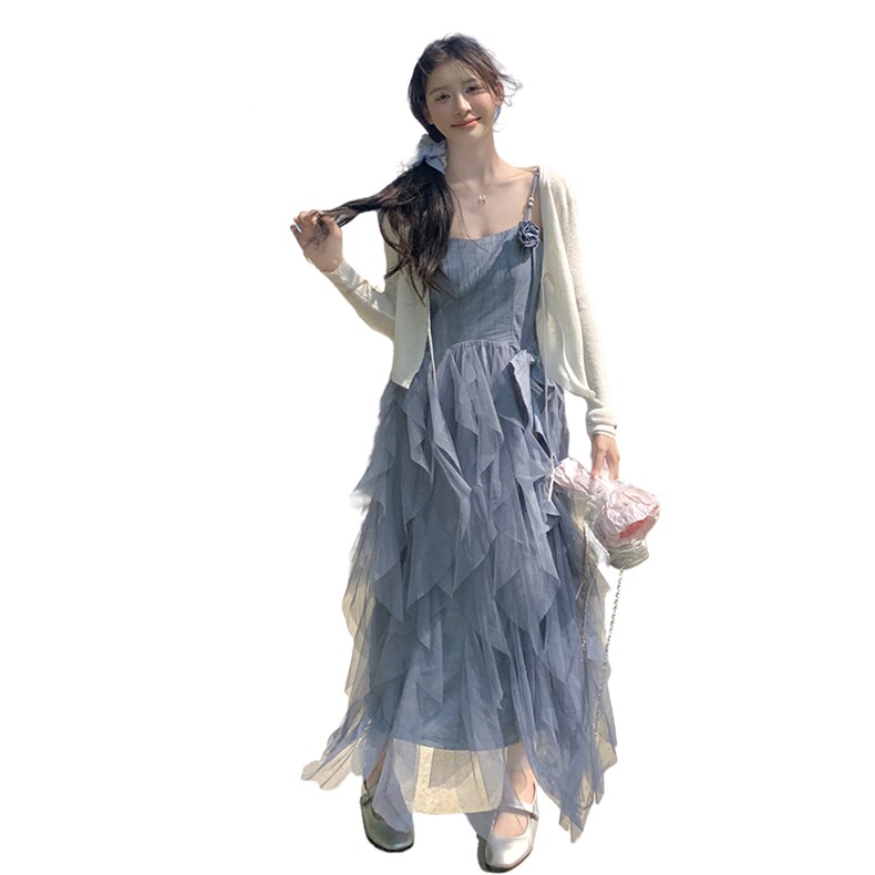 现货-2025年夏季新款两件套连衣裙P175K238,女装套装/套裙,浪娴服饰