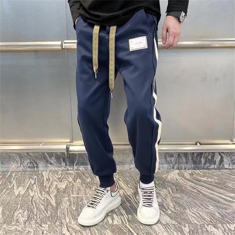 春季男士潮牌休闲宽松运动裤网红哈伦长裤加肥加大特大百搭卫裤男图片