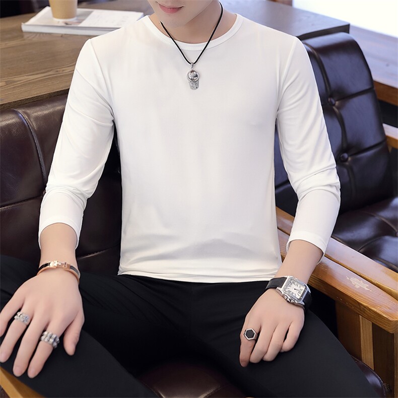 赠品纯色光板长袖T恤男修身韩版时尚打底衫T8888-P7，男装T恤，星座1206-1（原A206-1）