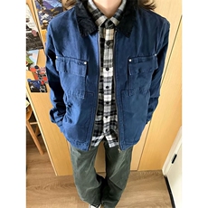 美式水洗工装夹克外套男复古撞色翻领飞行服褂子513JK3526P65，男装夹克，星座513