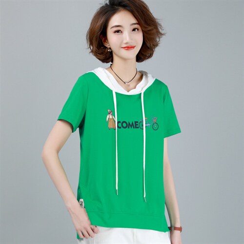 短款短袖T恤2021年夏季时尚潮流舒适简约个性,女装T恤,丽影随形