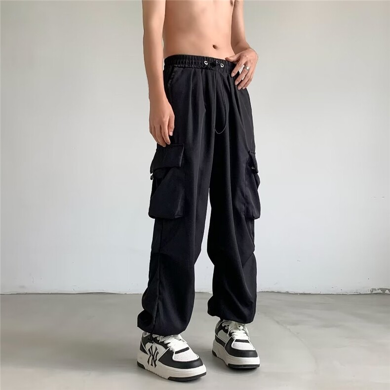 休闲裤男韩版潮流美式高街大口袋2024秋冬季新款ins长裤K4575-P34,男装休闲裤,星座412-3