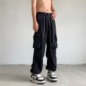 休闲裤男韩版潮流美式高街大口袋2024秋冬季新款ins长裤K4575-P34图片