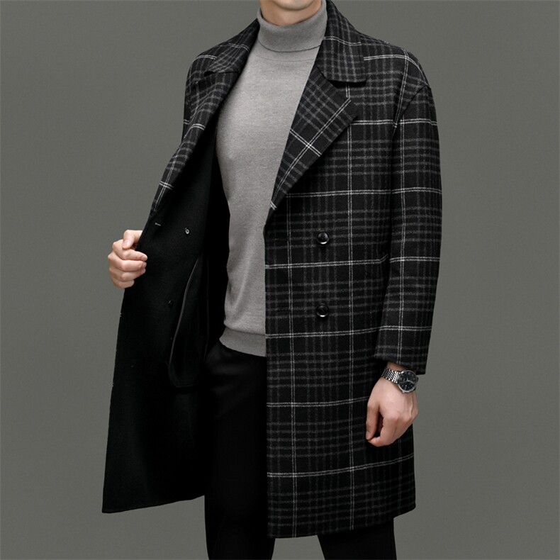 M8051-13钱塘2020-3新款冬季商务休闲百搭中年男士毛呢外套P380,男装毛呢大衣,钱塘207-3
