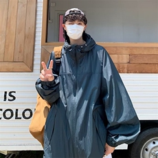 慵懒标准新款文艺青春流行拉链原宿ins日系夏季男潮潮流百搭，男装夹克，星座716-2