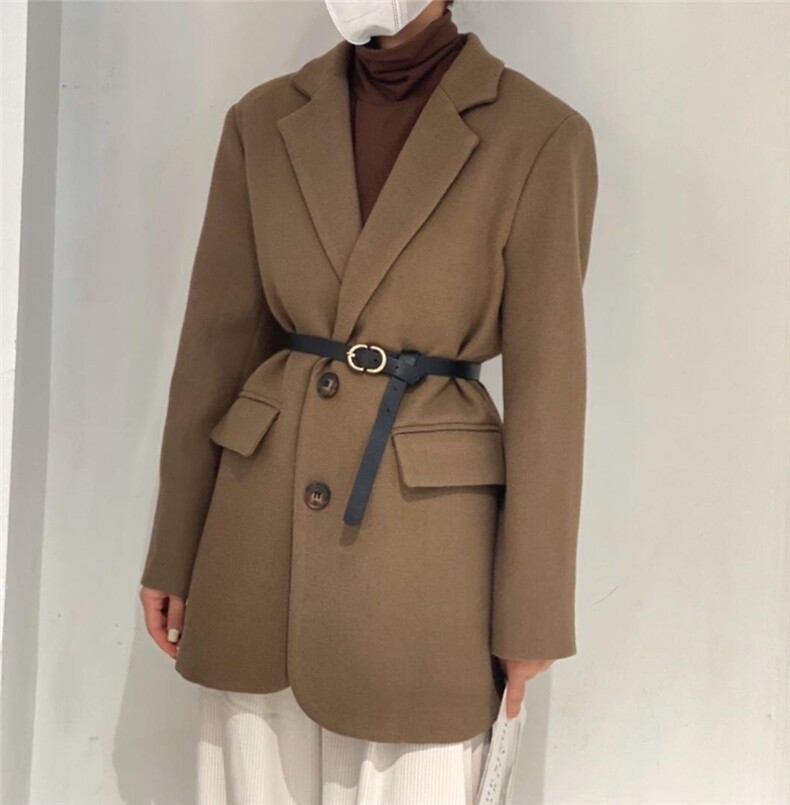 精纺羊毛小西装，女装西装，驿谷