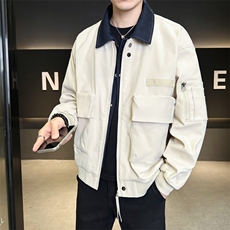 休闲夹克2026春新款潮牌男装宽松百搭工装外套JK02632-P85，男装夹克，星座308B-2