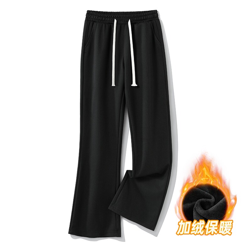 秋冬季垂感显瘦加绒保暖微喇斜切弯刀百搭潮时尚休闲裤25109-P39,男装棉衣,电商B306