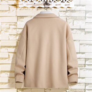 N6138/P85秋冬挂拍西服双排扣毛呢大衣男大码呢料夹克外套呢子图片