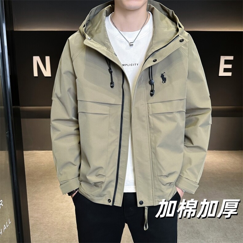 加棉加厚连帽长袖美式简约夹克秋季休闲外套NM828-P100,男装夹克,星座310B-3