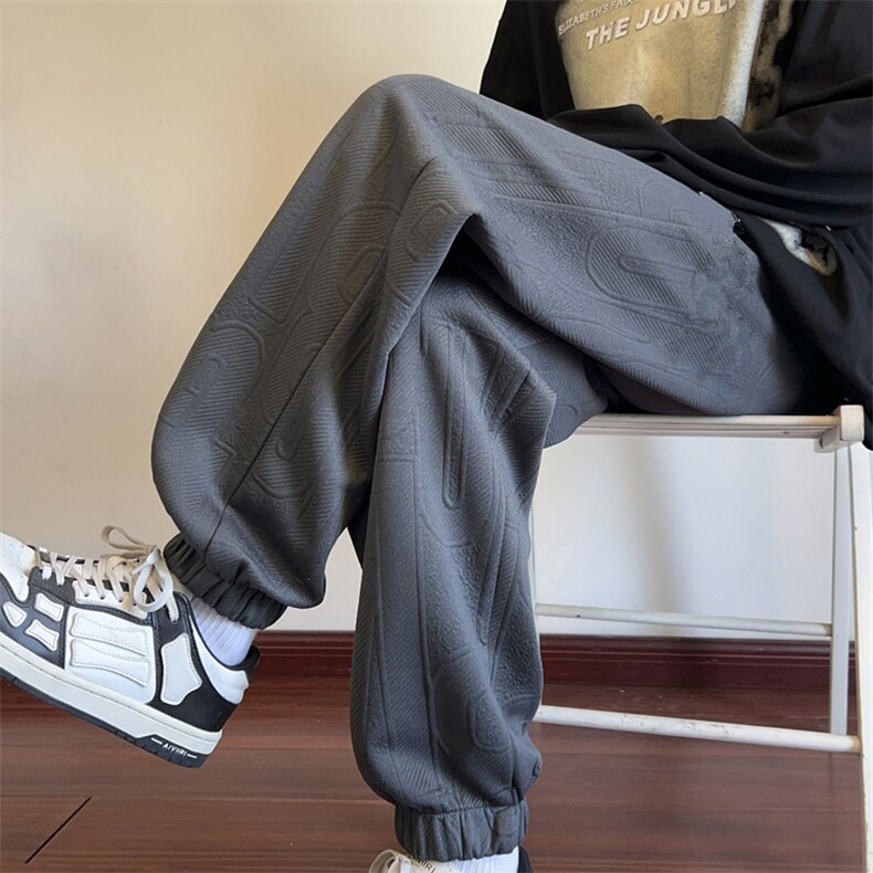 现货M-5XL2026春季束脚裤男女情侣卫裤运动裤休闲裤K35，男装休闲裤，星座1816-3（原1210-3）