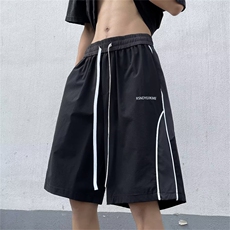 五分裤美式复古宽松短裤男夏季高街运动篮球休闲裤K6896-P32，男装休闲裤，星座512-4