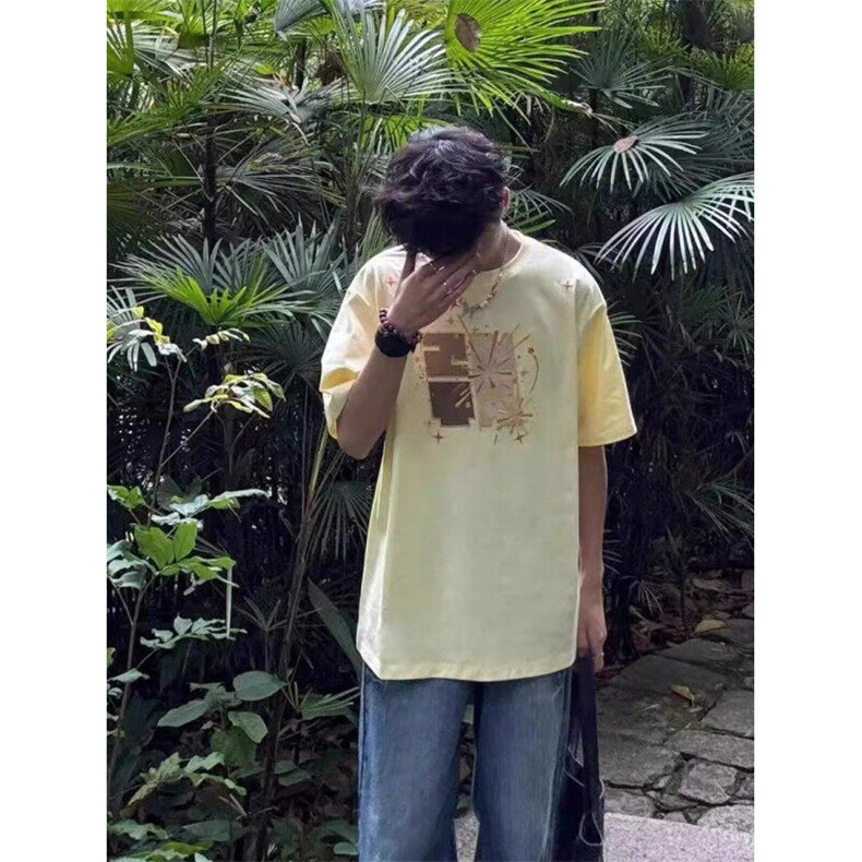 贴布刺绣纯棉短袖ZX0248-特批30,男装T恤,星座313A(原308A-2)
