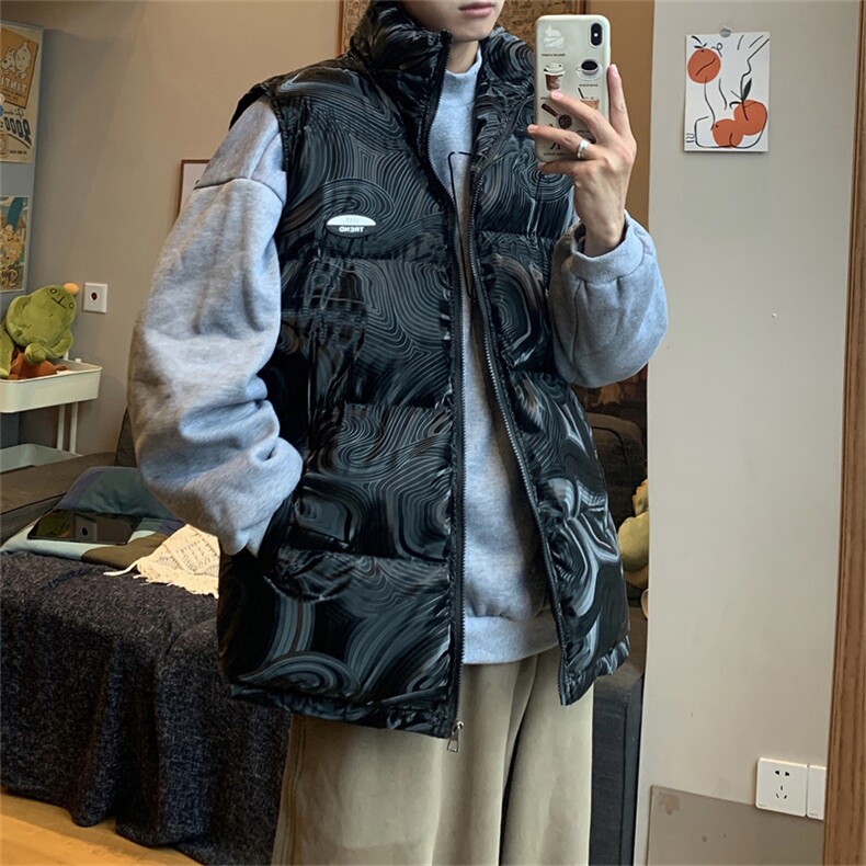 特P60控118冬季棉服马甲男港风宽松棉衣无袖外套MJM263,男装棉衣,电商B370