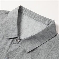 YL5455男式2023年夏季新款亚麻衬衫男短袖翻领休闲衬衣P59，男装衬衫，电商B360