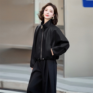 跑量安哥拉小皮衣外套女2026春秋新款高级感炸街小个子机车服夹克图片