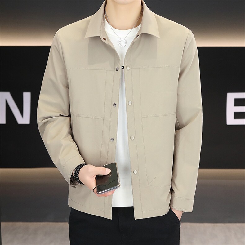 秋季夹克男高品质翻领外套型男商务休闲百搭青年外套N9818-P120,男装夹克,星座310B-3