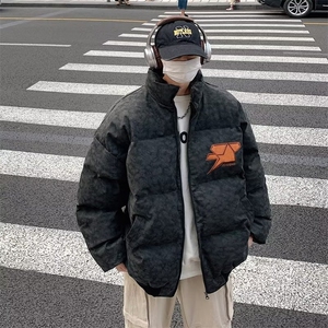 美式街头字母刺绣棉服秋冬男女加厚嘻哈面包服外套ins潮设计JKG94图片