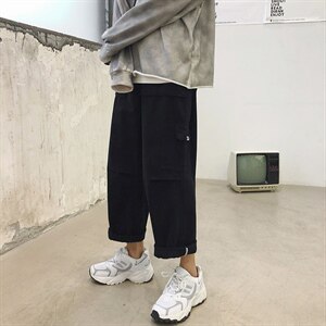 工装裤男士港风休闲运动长裤韩版潮流束脚宽松百搭裤K888-P50图片