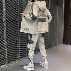 现货秋季男士套装休闲运动服帅气搭配一套工装夹克外套D05，男装套装，电商B226-2（原B217-2）