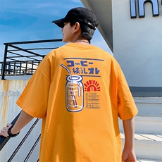 714-3-3091男款新款港风t恤高品质纯棉圆领纯棉，男装T恤，星座1404-3