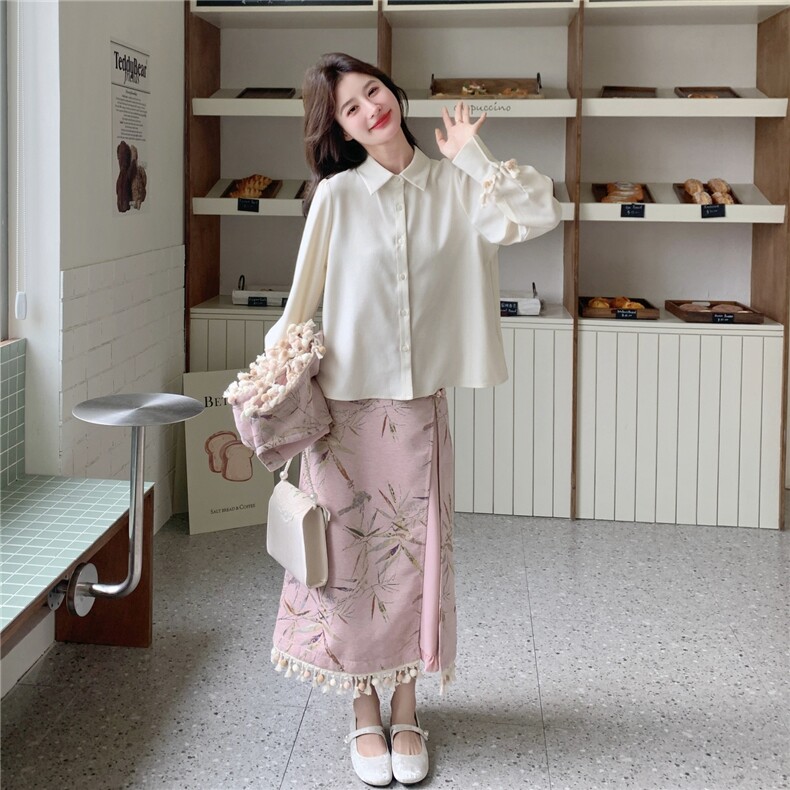 现货新款首马甲衬衫半裙三件套26163P190K298,女装套装/套裙,2D035
