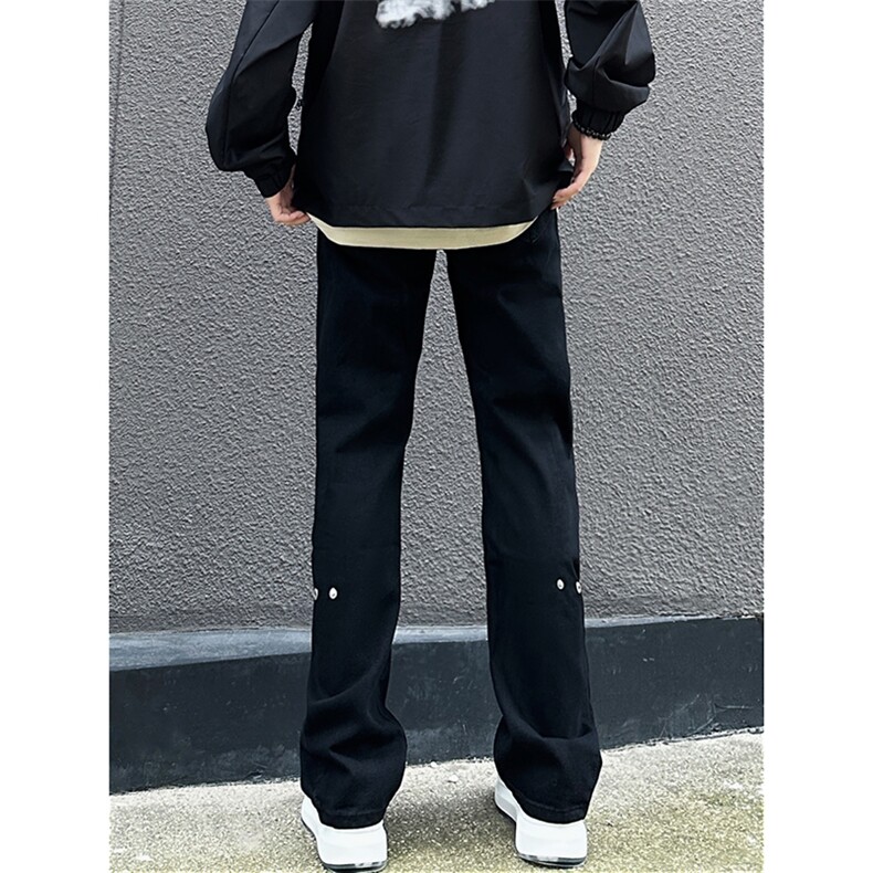 B221美式ins高街暗黑小众个性铆钉小脚牛仔裤LK23142-P65控88,男装牛仔裤,电商B221