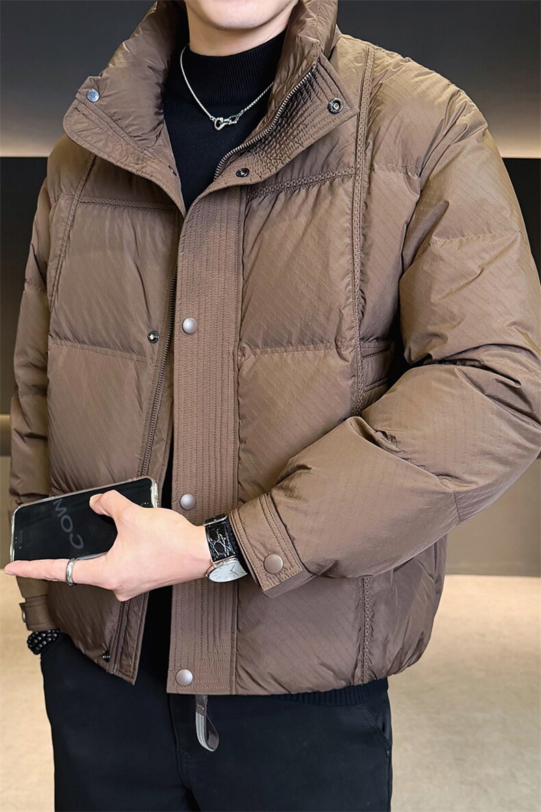店主风2025新标90白鸭立领面包服短款羽绒服男LMS2502-P310,男装羽绒服,电商D240-242