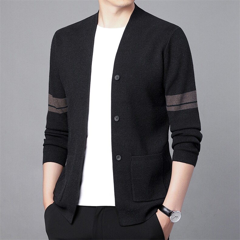 CM61068钱塘2020-2新款商务休闲冬季厚款拉链开衫中年毛衣P92,男装针织衫/毛衣,钱塘207-2