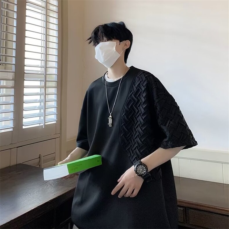 短袖t恤男夏季潮牌ins潮流宽松体恤设计感小众半袖衣服DT878-p32,男装T恤,星座1008-1