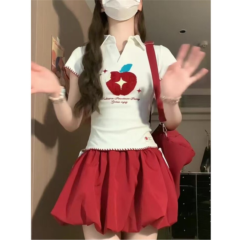 H0910-P35实价#订标+手工穿线+毛巾绣修身显瘦短袖T恤图片