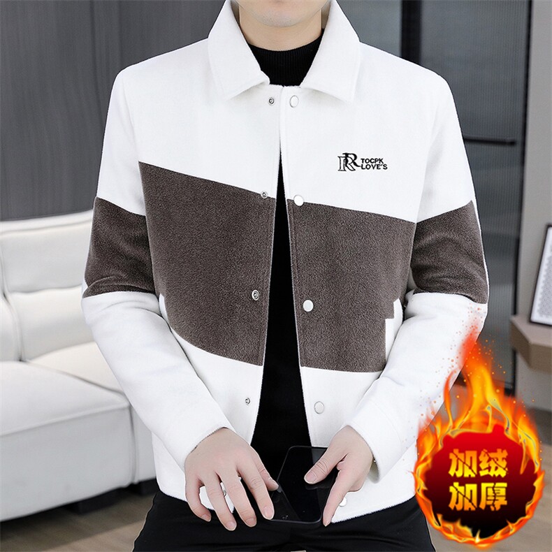 M585-P1252025冬季新款加绒加厚水貂绒刺绣呢子夹克外套,男装夹克,星座507A（原星座306B-2）
