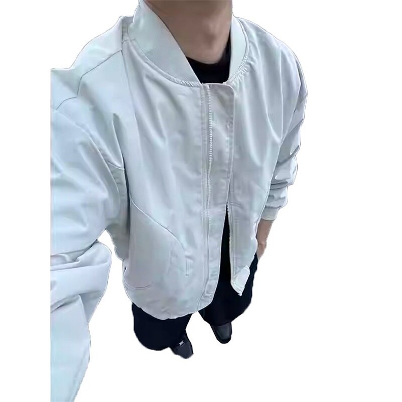 白色ma1飞行员夹克外套美式复古休闲棒球服JK2402A特P58,男装夹克,星座908-1