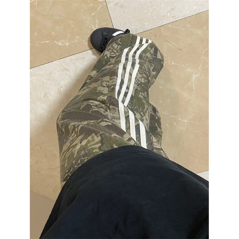 迷彩工装裤男款夏季青少年三条杠运动裤子美式冲锋裤MC02WW-特P50,男装工装外套,星座1007（原301D）