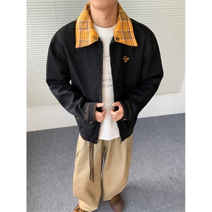 现货得物二开复古拼接牛仔外套小众工装休闲短款夹克JK1254-P85