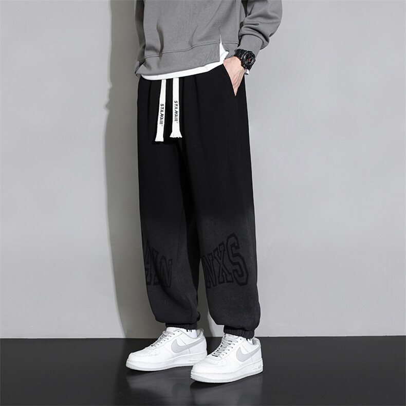 主推M-8XL 棉 秋季新款大码束脚潮流休闲卫裤 109-K608-P50图片