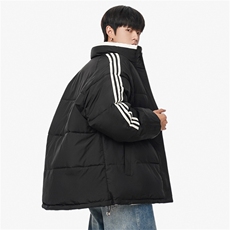 1506/M333/P75加厚男女棉衣情侣条纹立领棉服外套，男装棉衣，星座1506